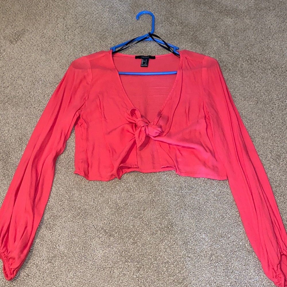 Forever 21 blouse crop top